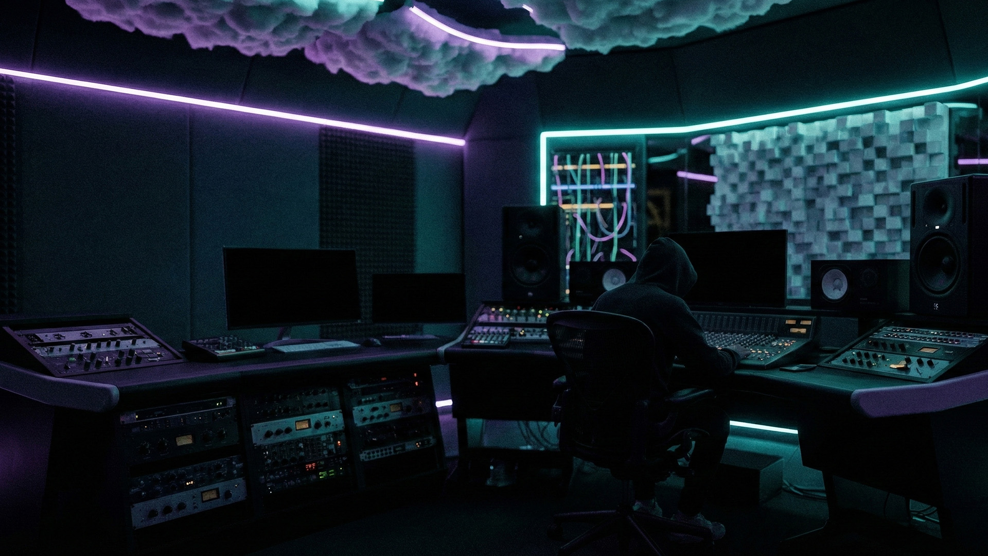 Dark Modern Studio Background