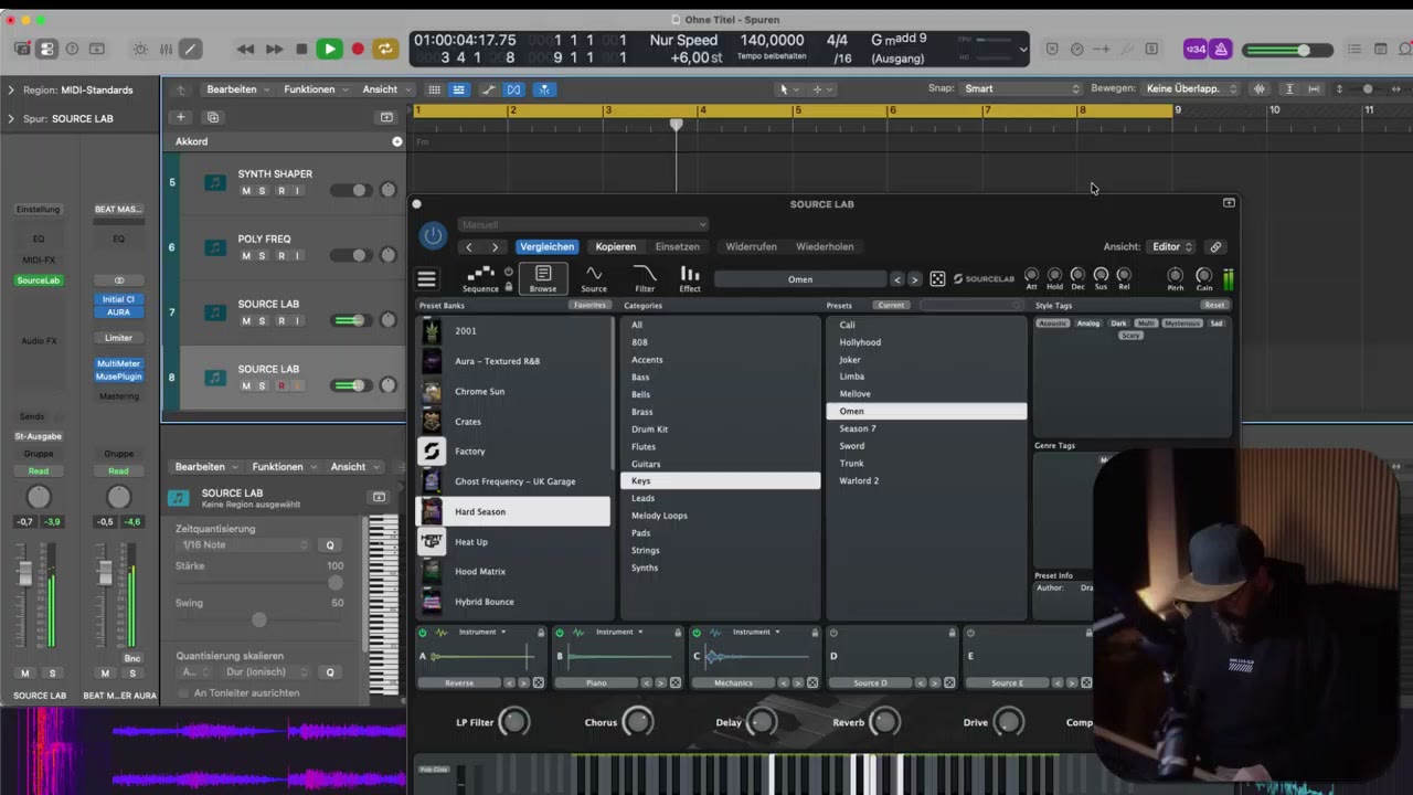 ApeTunes making a beat with SourceLab 2